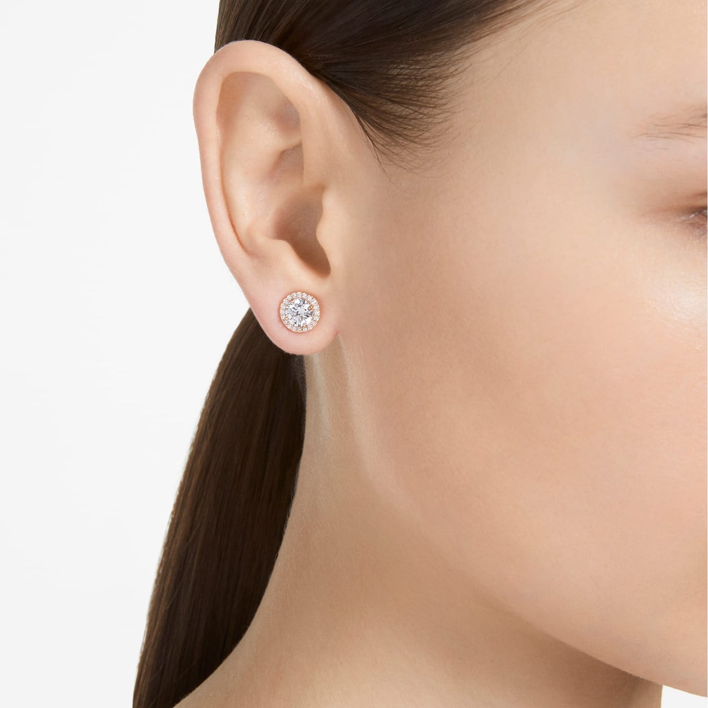 Constella - White Rose Gold - Pavé - Stud earrings - Swarovski