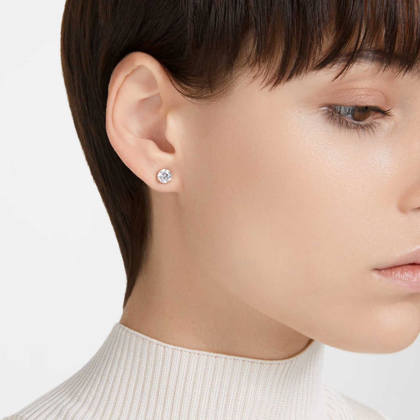 Constella - White Rose Gold - Stud earrings - Swarovski