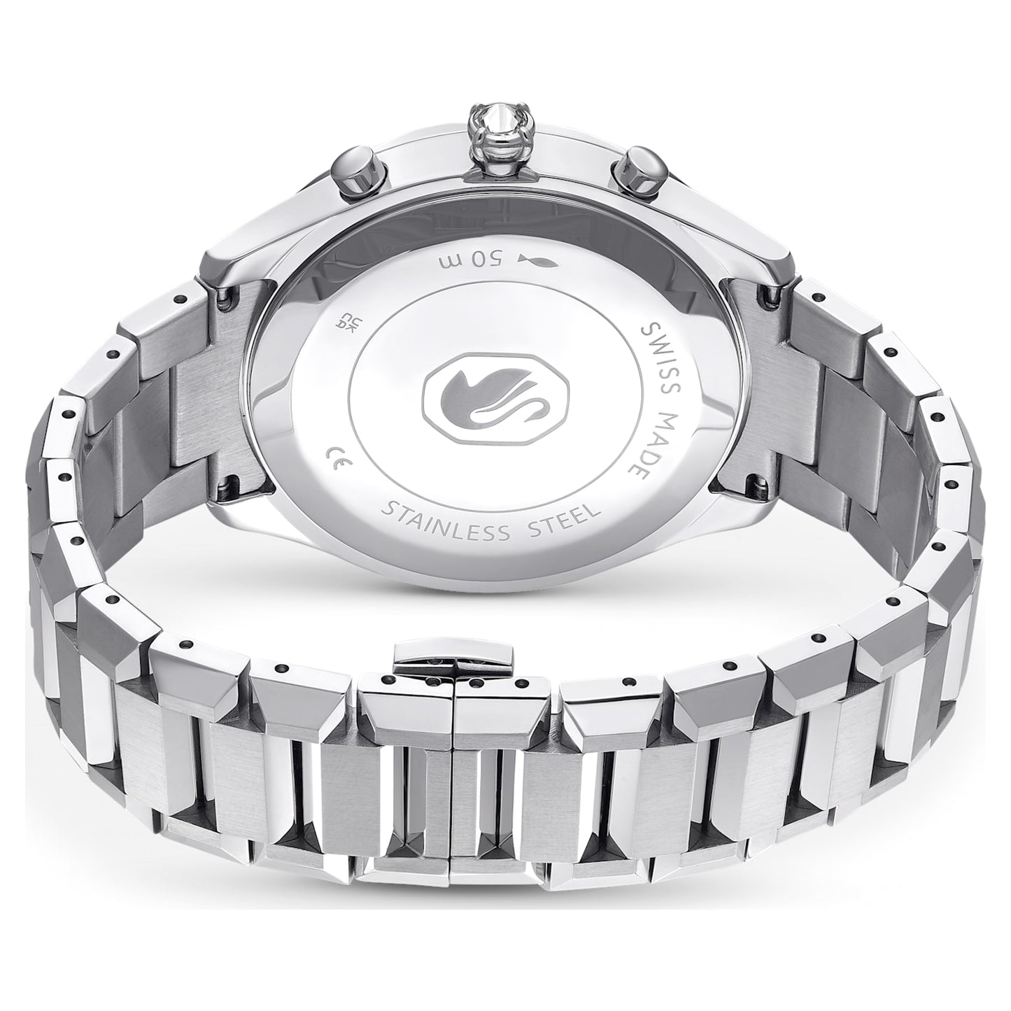 Dextera - Uhr 39 mm - Silbernes Metall - Swarovski