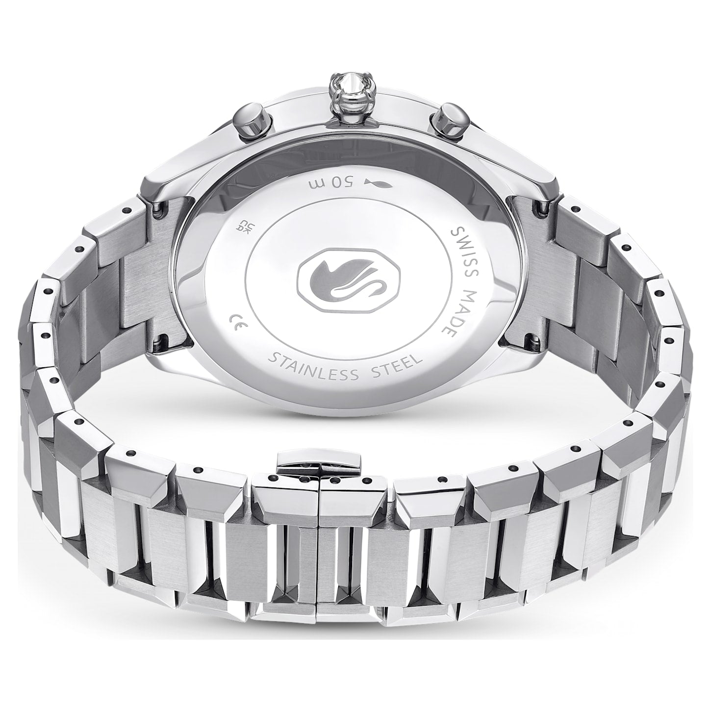 Dextera - Uhr 39 mm - Silbernes Metall - Swarovski