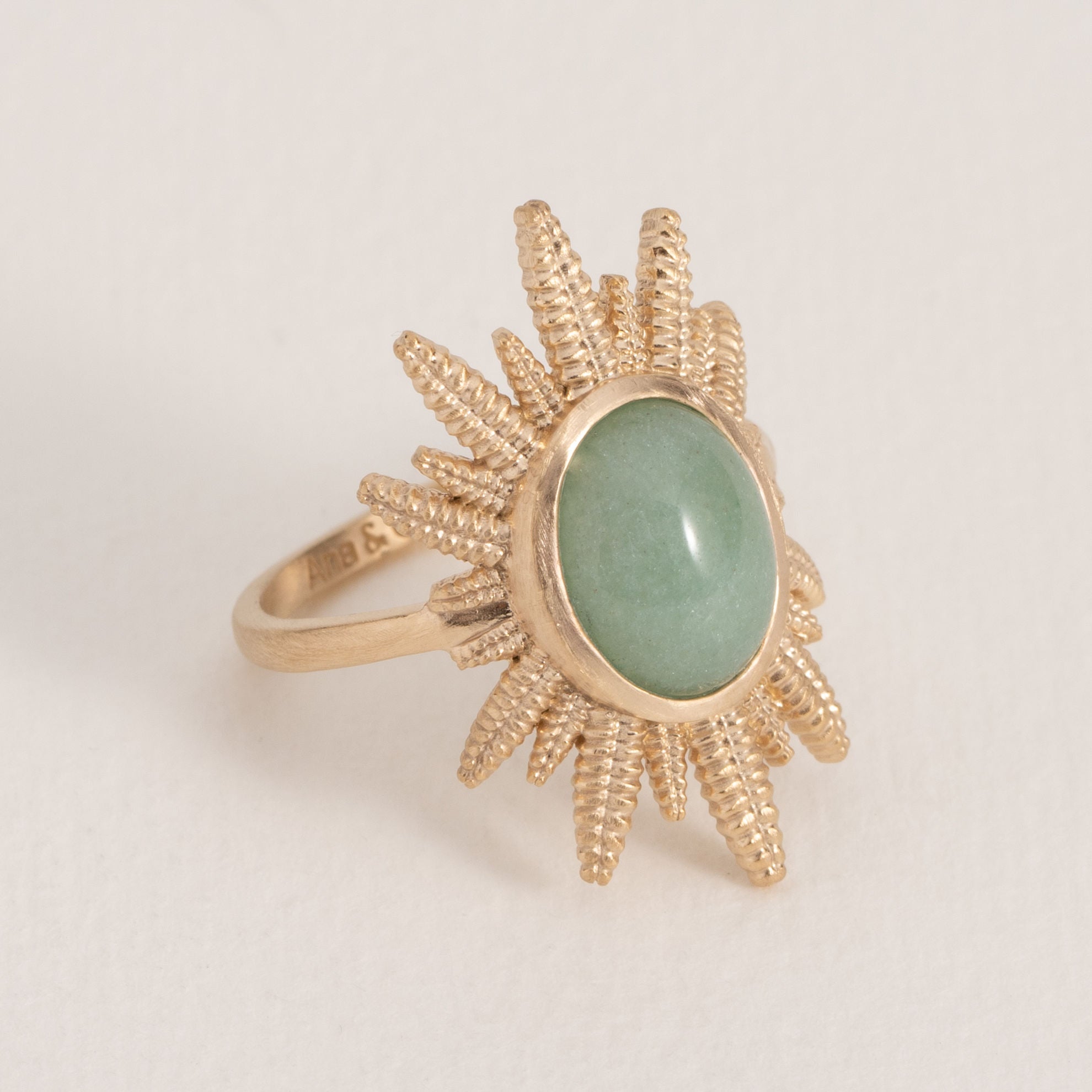 Ginette - Aventurine - Gold Plated Ring - Ana et Cha