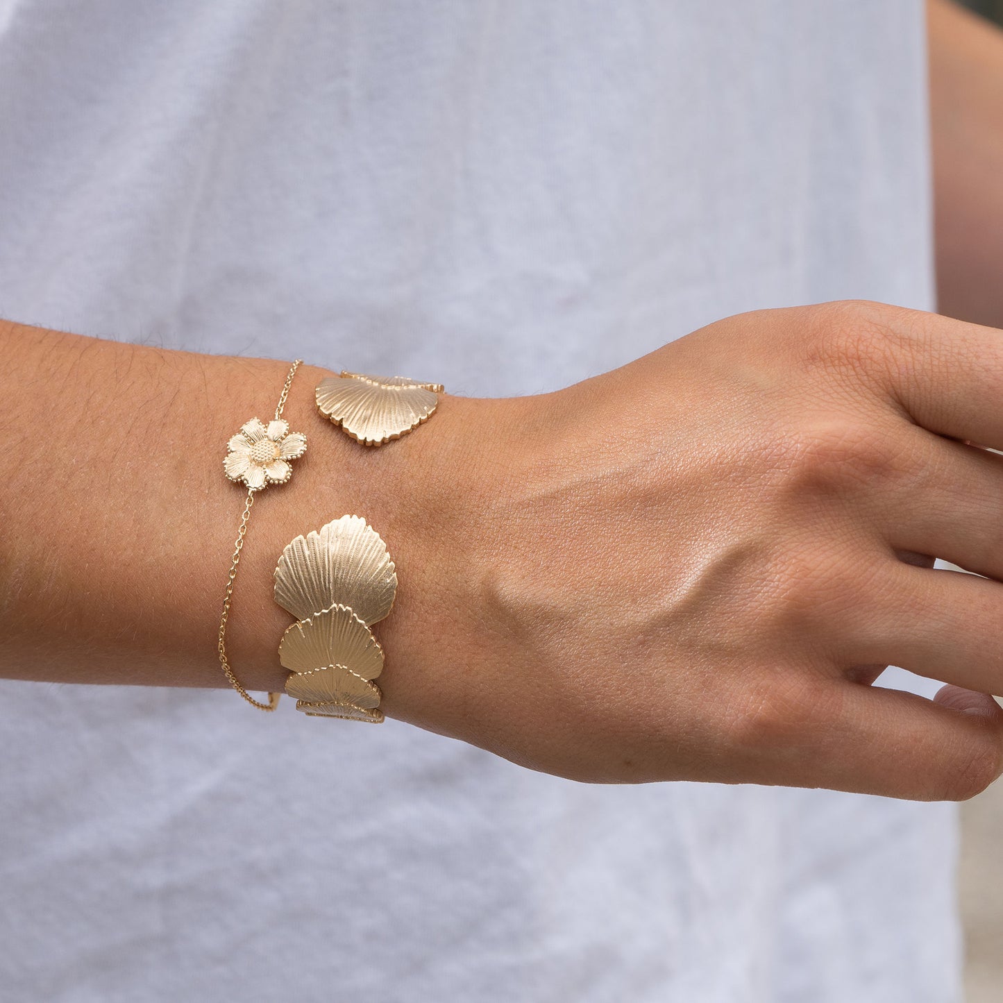 Flora - Gold Plated Bracelet - Ana and Cha