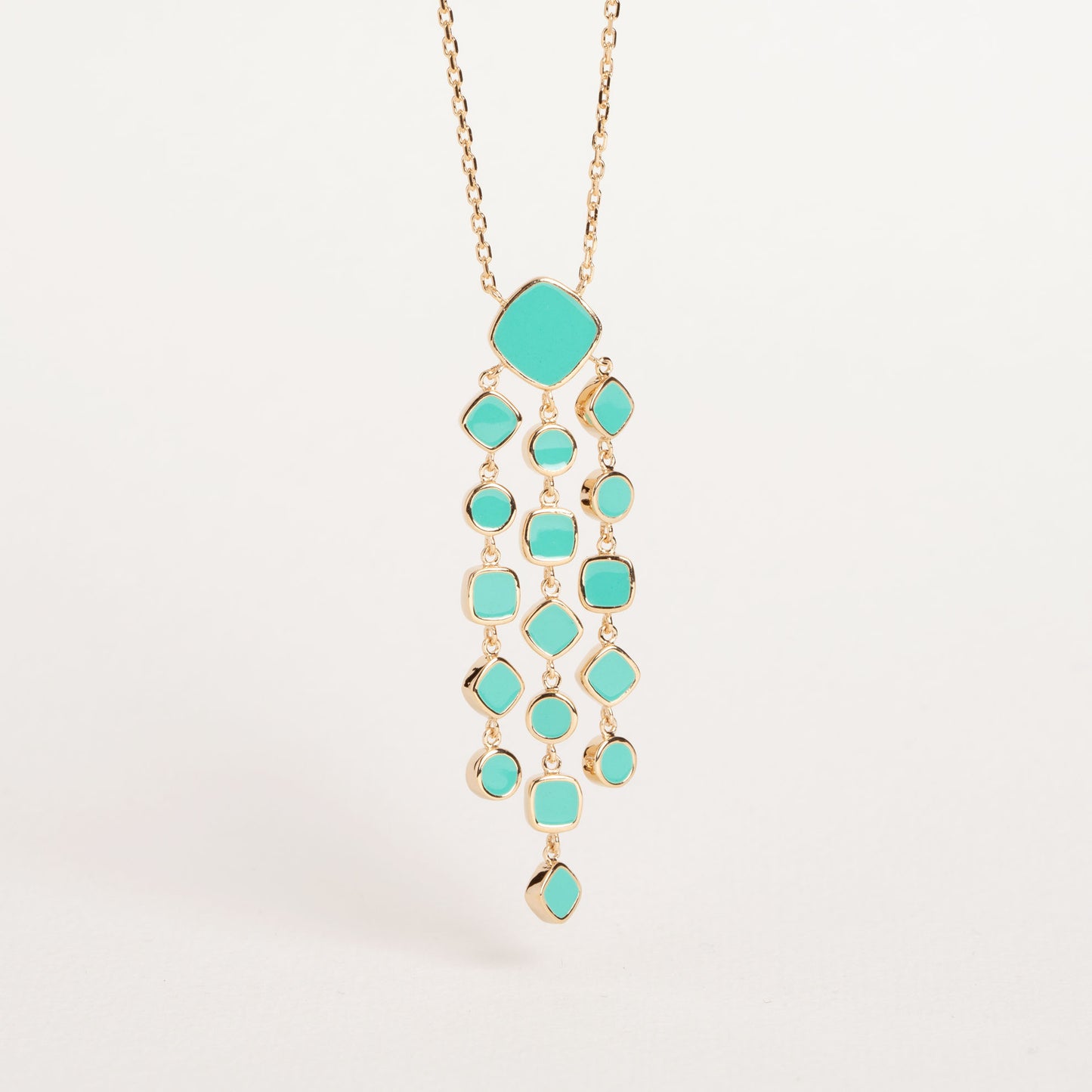 Alba - Turquoise - Gold Plated Necklace - Ana et Cha
