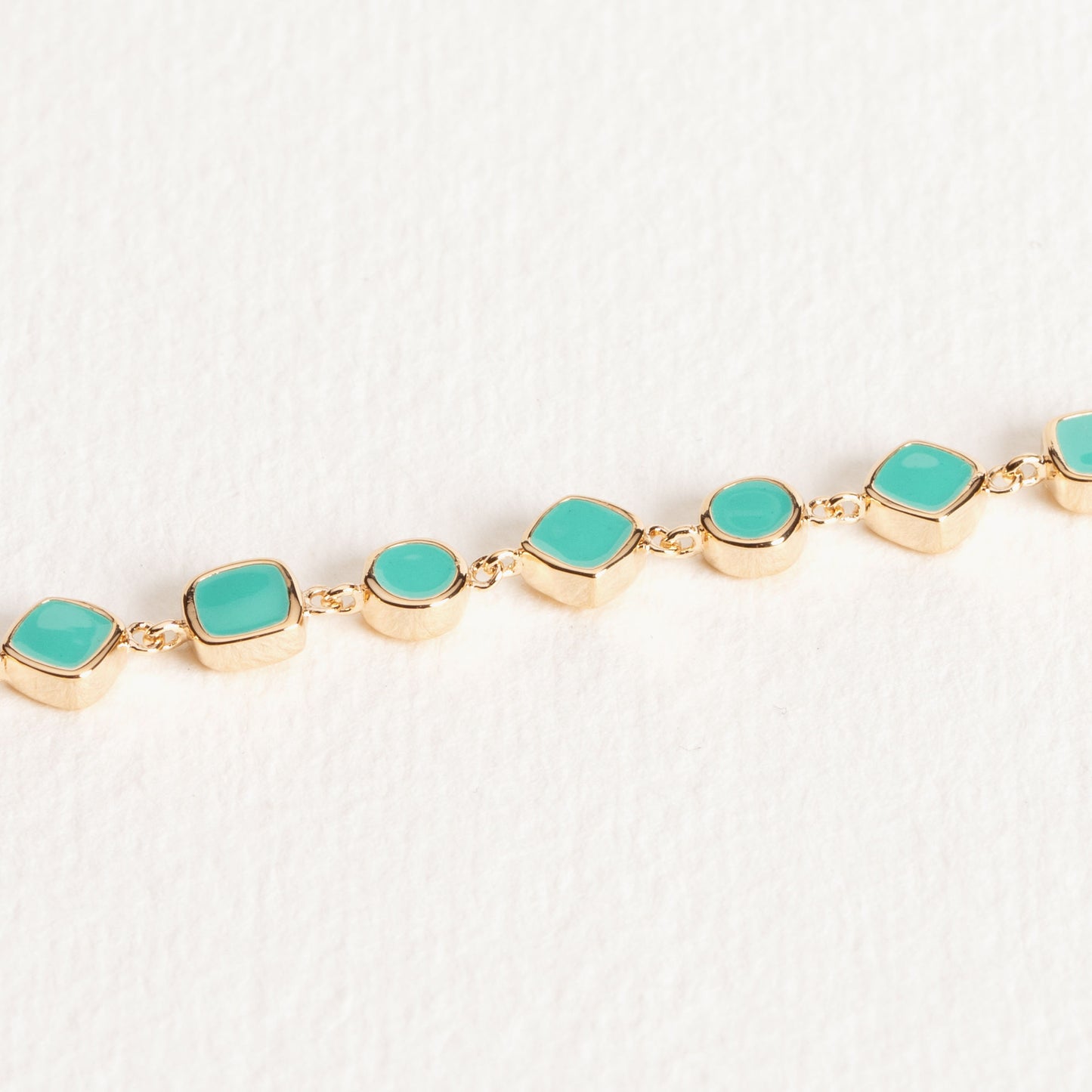 Gioia - Turquoise - Bracelet en Plaqué Or - Ana et Cha