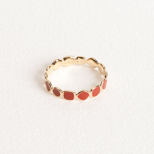 Gioia - Rot - Vergoldeter Ring - Ana et Cha