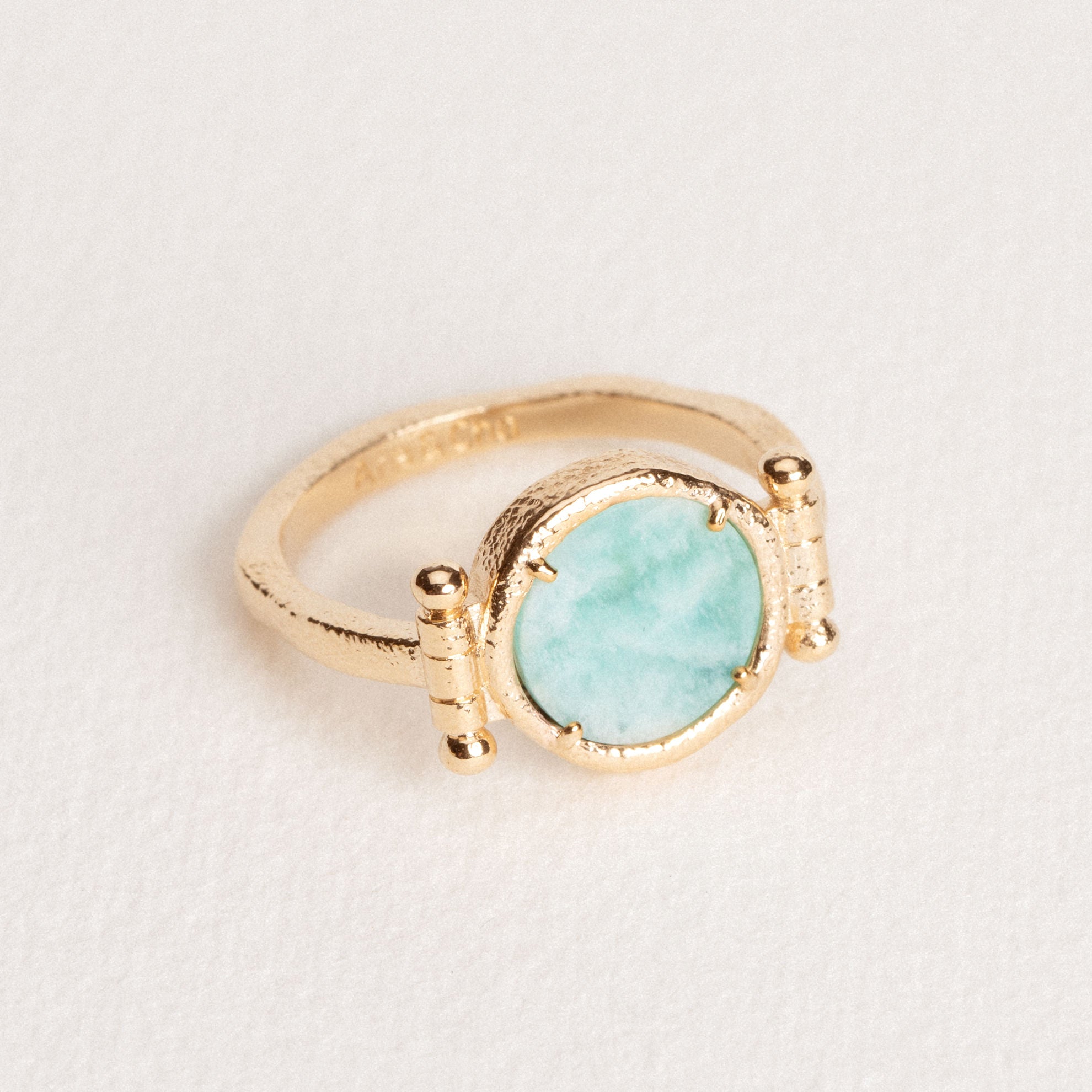 Salomé - Amazonite - Gold Plated Ring - Ana et Cha