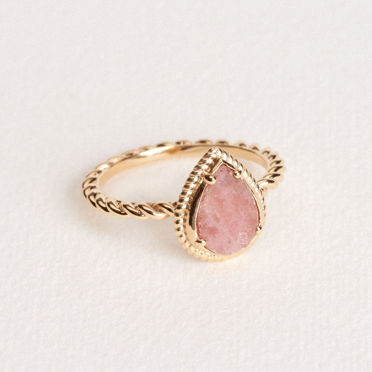 Léa - Rhodonite - Gold Plated Ring - Ana et Cha