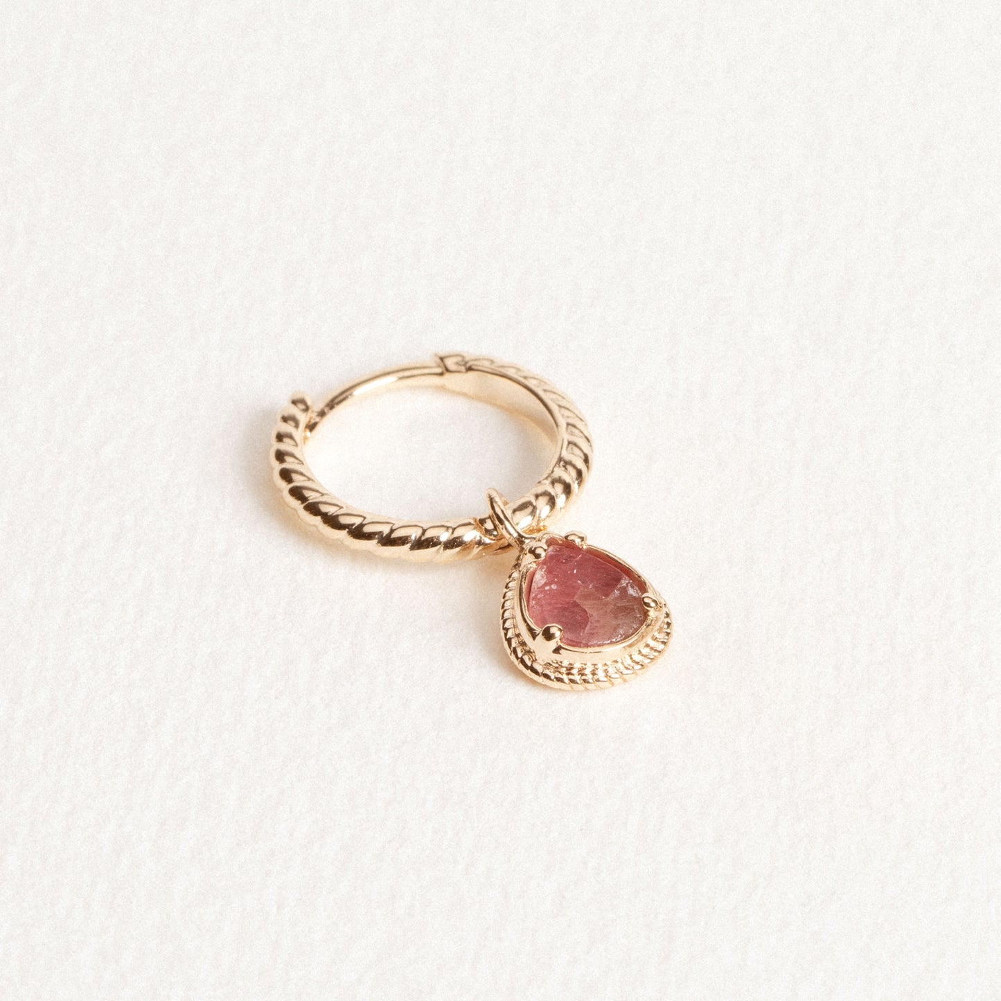 Léa - Rhodonite - Creole in Gold Plated - Ana et Cha