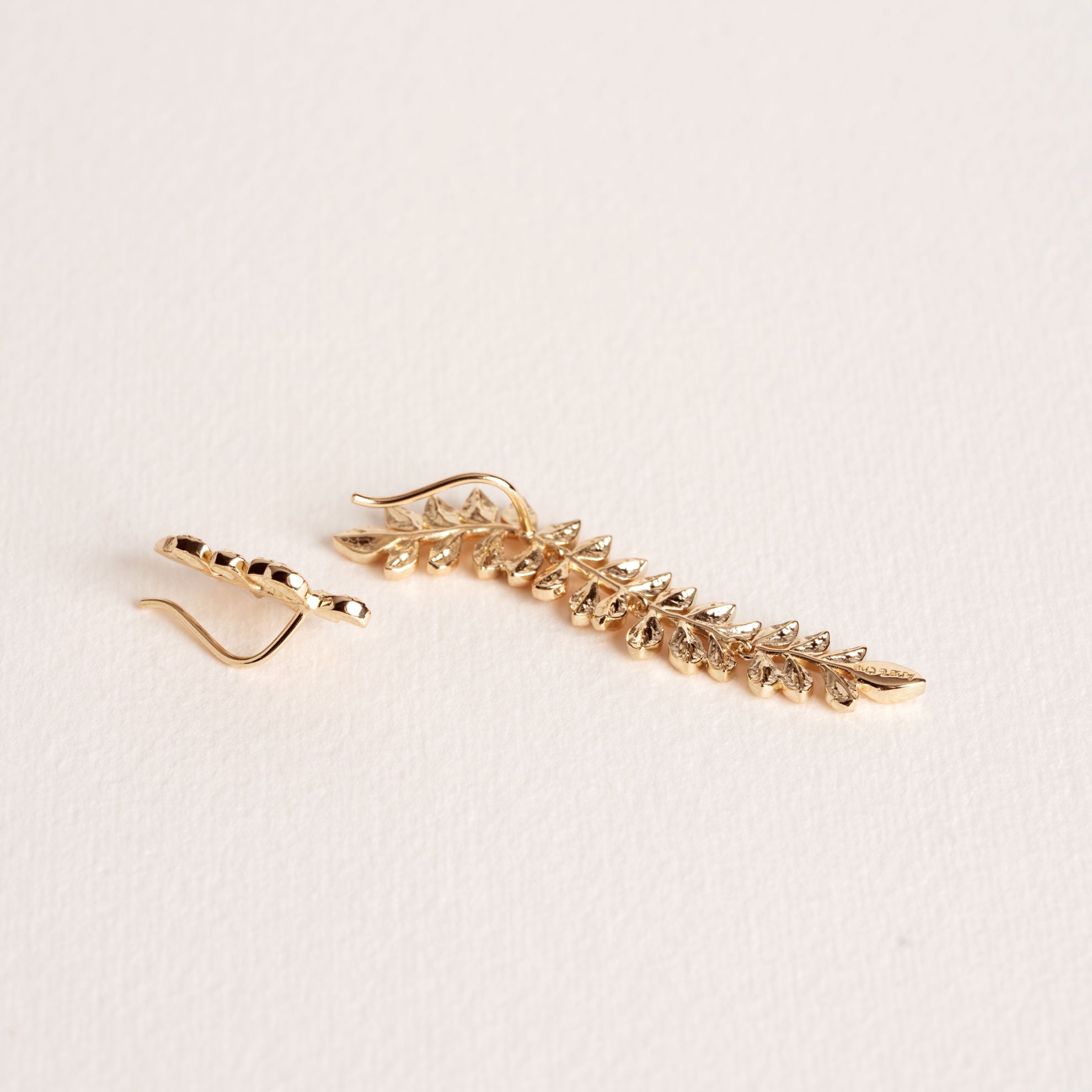 Liane - Asymmetrical Gold-Plated Earrings - Ana et Cha