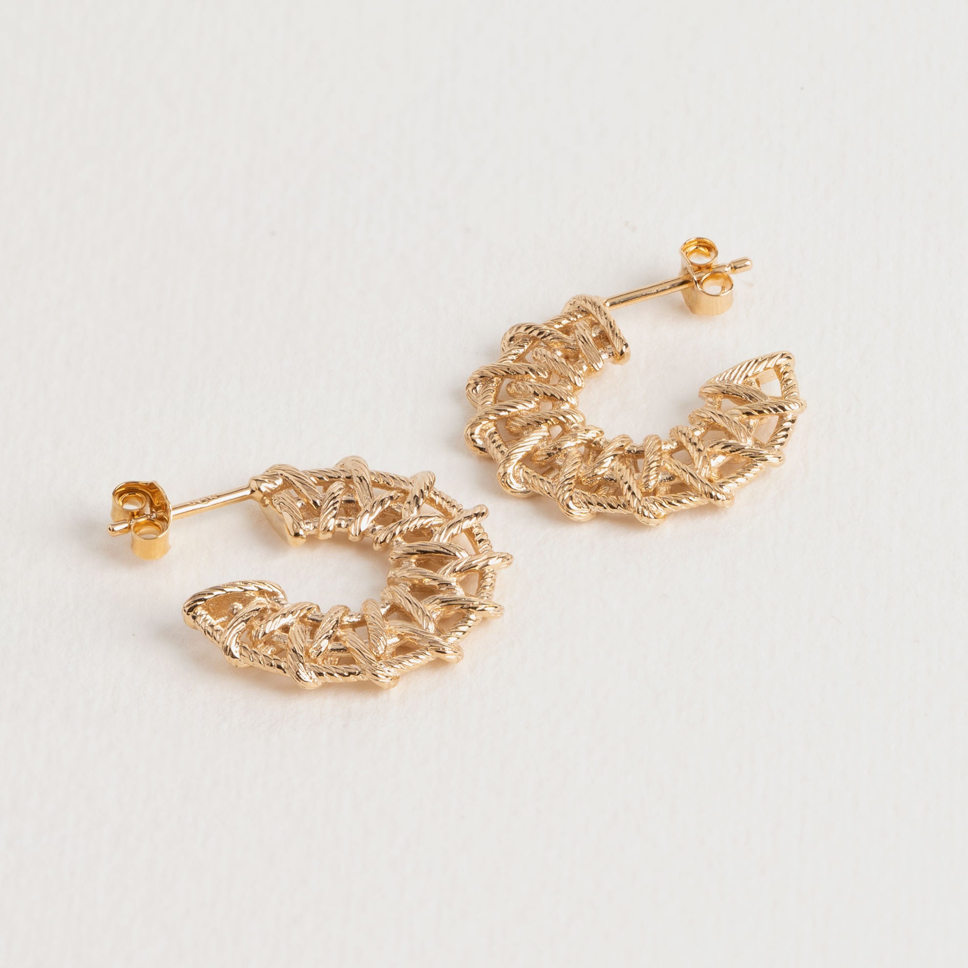 Sarah - Gold Plated Hoop Earrings - Ana et Cha