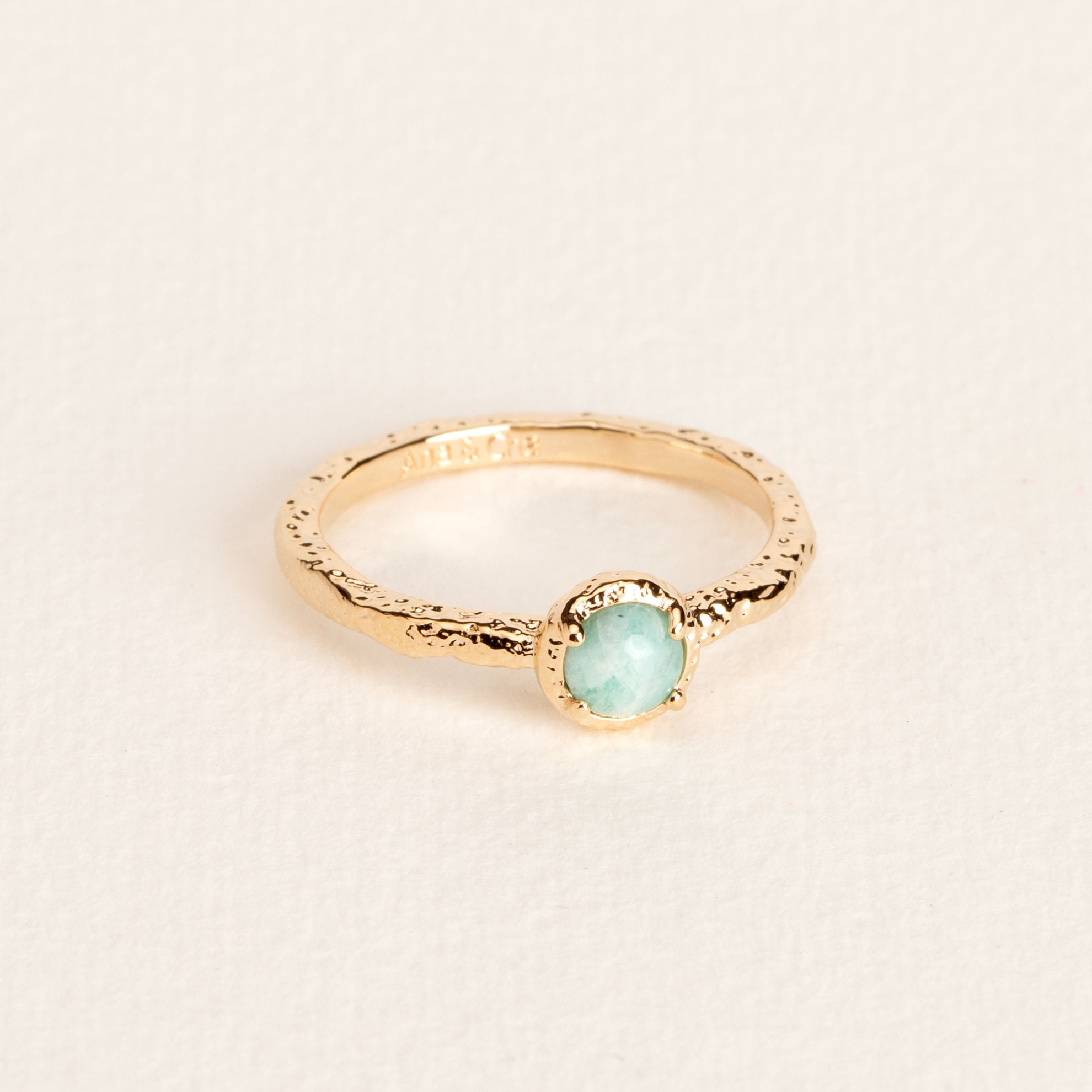 Cloé - Amazonite - Gold Plated Ring - Ana et Cha