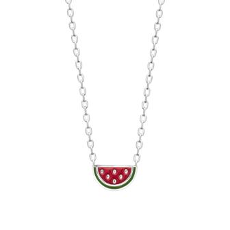 Wassermelone - Silber - Halskette