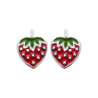 Erdbeere - Silber - Ohrringe