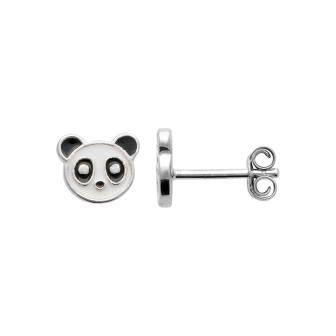 Panda - Argent - Boucles d'oreilles