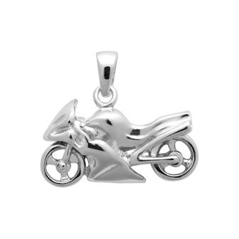 Motorrad - Silber - Anhänger