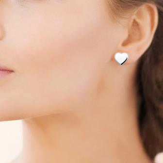 Heart - Silver - Earrings