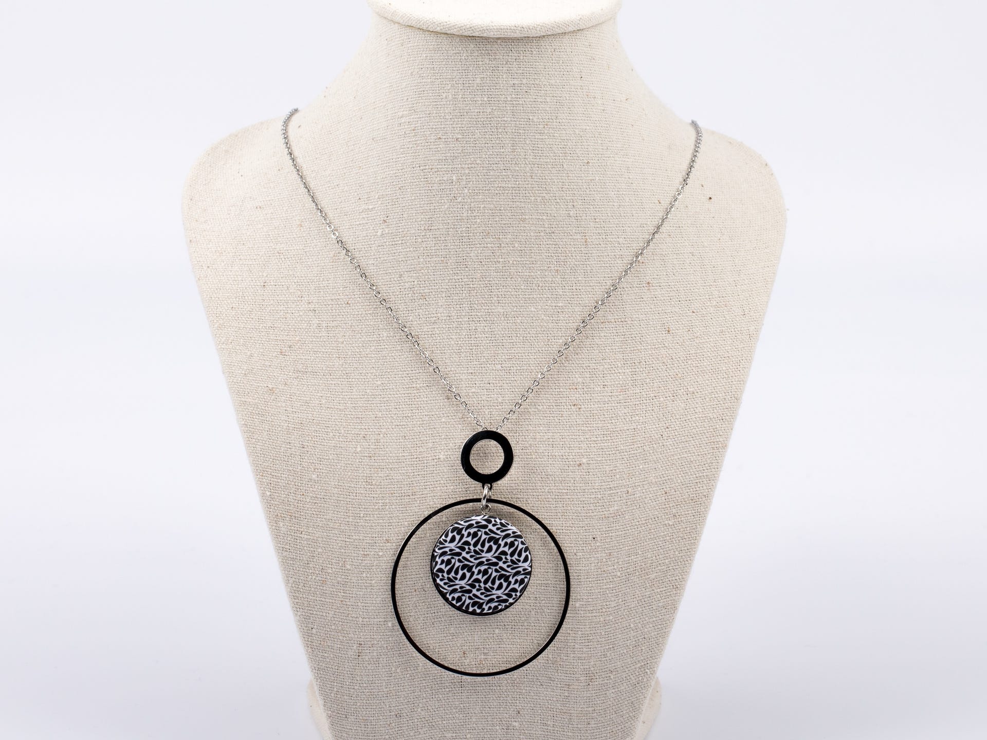 Necklace - Silver Steel - Circle - 25mm - Yaya Factory