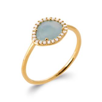 Ring - Blue Agate - Gold Plated - Azuline